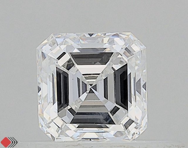 Actual 0.34 carat D Asscher lab-grown diamond